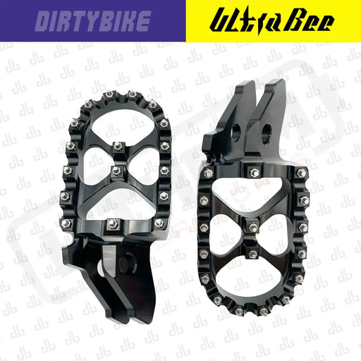 Foot Pegs Aluminum CNC Heavy Duty | Sur-Ron Ultra Bee - Black - Foot Peg