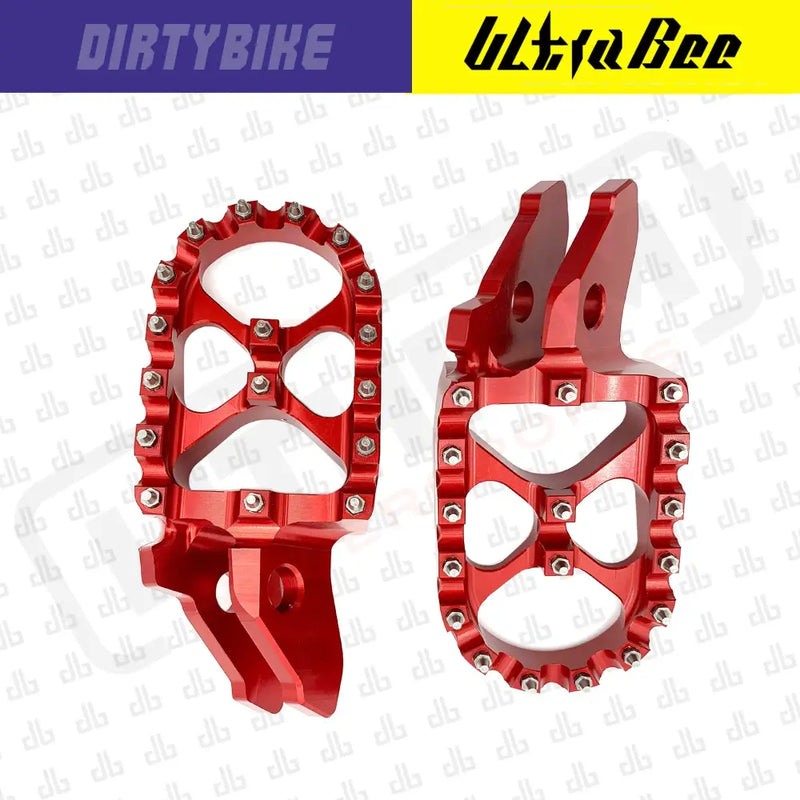 Foot Pegs Aluminum CNC Heavy Duty | Sur-Ron Ultra Bee - Red - Foot Peg