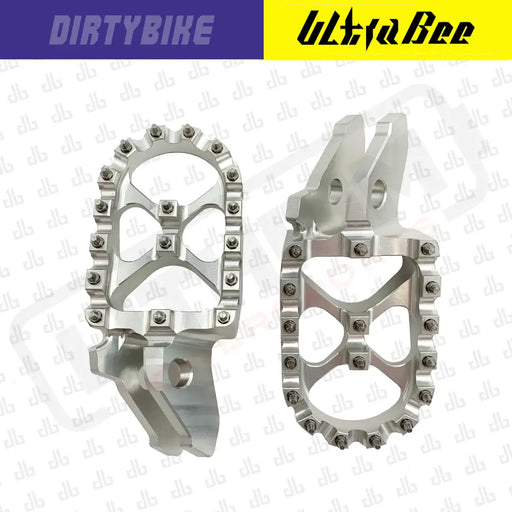 Foot Pegs Aluminum CNC Heavy Duty | Sur-Ron Ultra Bee Silver Foot Peg