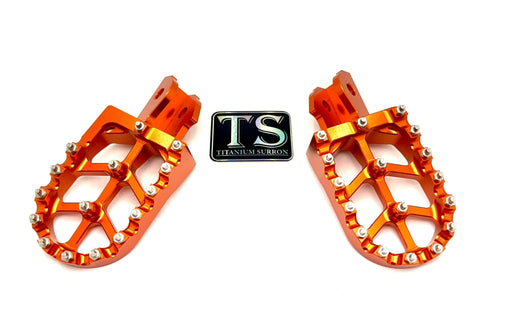 Titanium Surron Anodized Aluminum Foot Pegs for Surron E-Ride Pro 79 Bike Burnt Orange 6061 TS Footpegs
