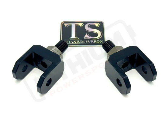 Footpeg Bracket Connectors in Solid Color for E-moto - Black - Solid color footpeg brackets
