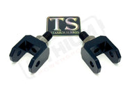 Footpeg Bracket Connectors in Solid Color for E-moto - Black - Footpeg Hardware