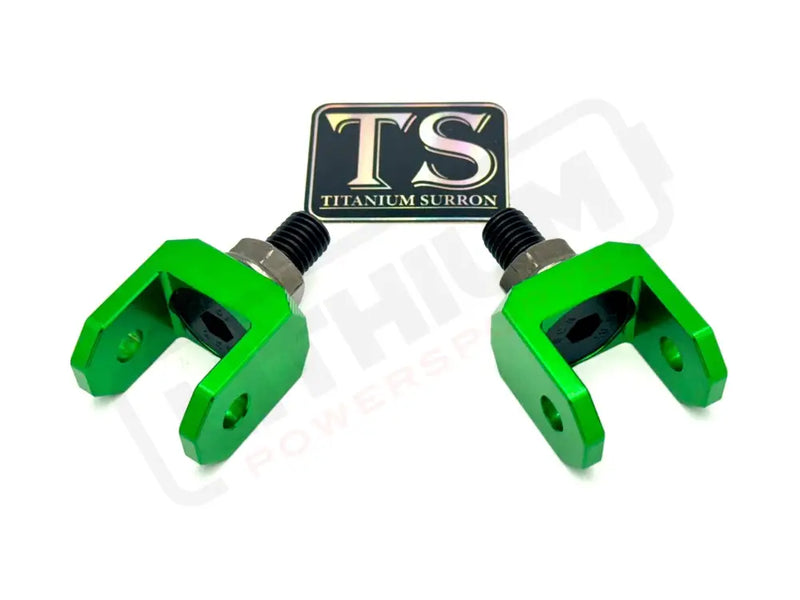 Footpeg Bracket Connectors in Solid Color for E-moto - Green - Footpeg Hardware