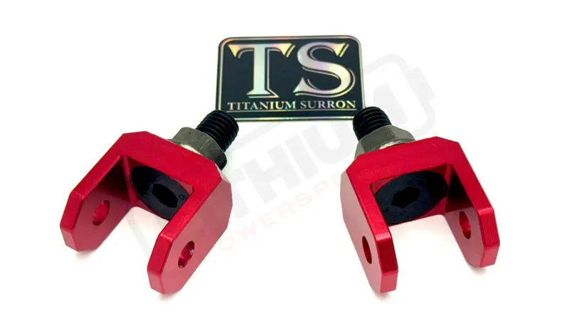 Footpeg Bracket Connectors in Solid Color for E-moto - Red - Footpeg Hardware
