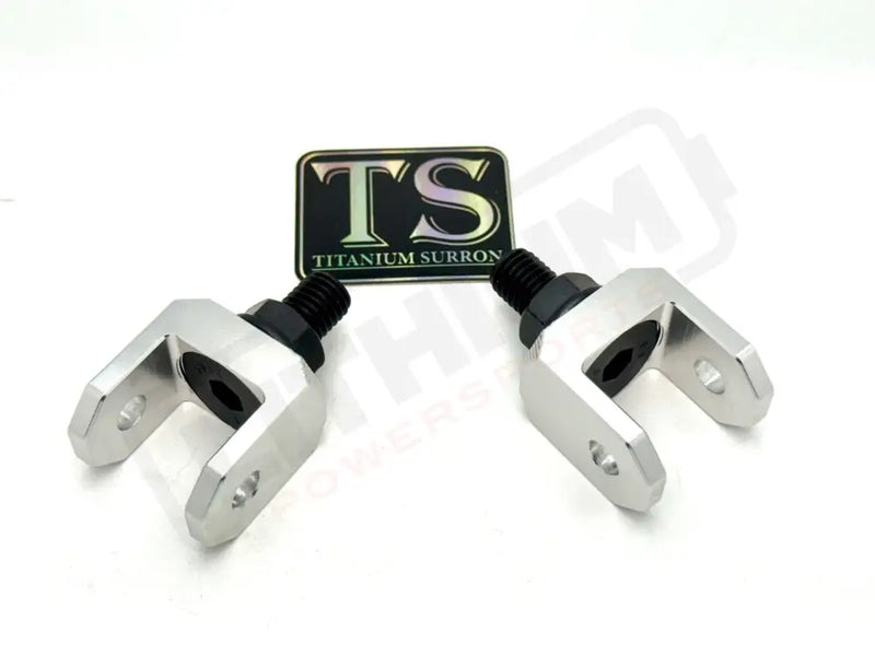Footpeg Bracket Connectors in Solid Color for E-moto - Silver - Footpeg Hardware