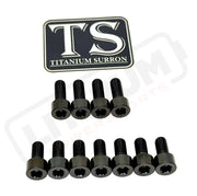 Fox 40 and Bomber 58 Fork Titanium Bolt Kits - Black - Titanium Bolts