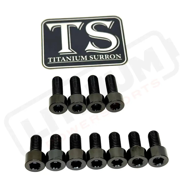 Fox 40 and Bomber 58 Fork Titanium Bolt Kits - Black - Titanium Bolts