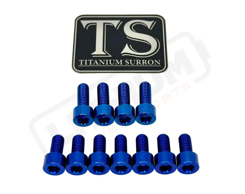 Fox 40 and Bomber 58 Fork Titanium Bolt Kits - Blue - Titanium Bolts