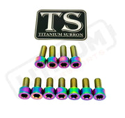 Fox 40 and Bomber 58 Fork Titanium Bolt Kits - Rainbow - Titanium Bolts