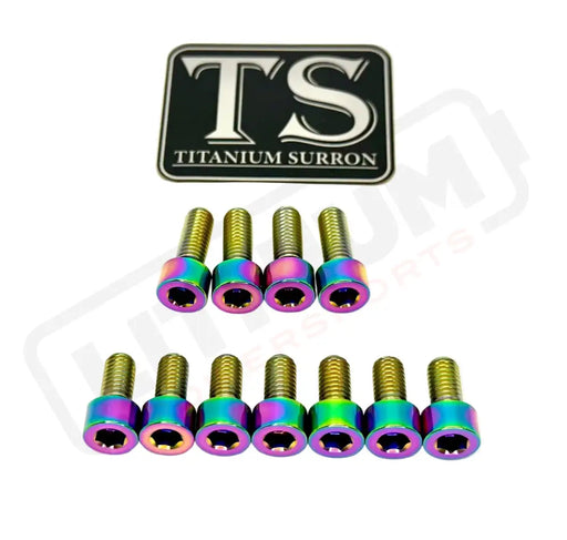 Fox 40 and Bomber 58 Fork Titanium Bolt Kits - Rainbow - Titanium Bolts