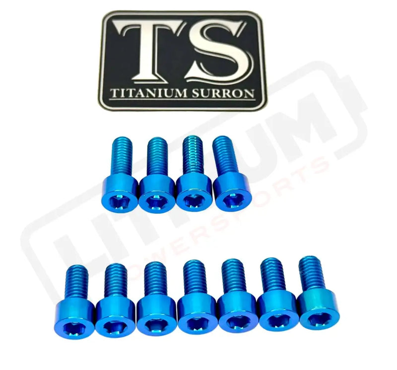Fox 40 and Bomber 58 Fork Titanium Bolt Kits - Teal - Titanium Bolts