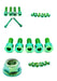 Titanium Surron Titanium Front and Rear Wheel Bolt Kit Green / 220mm rotors with spacer/ 30mm Bolts (MX4) Front and