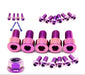 Titanium Surron Titanium Front and Rear Wheel Bolt Kit Purple / 220mm rotors with spacer/ 30mm Bolts (MX4) Front and