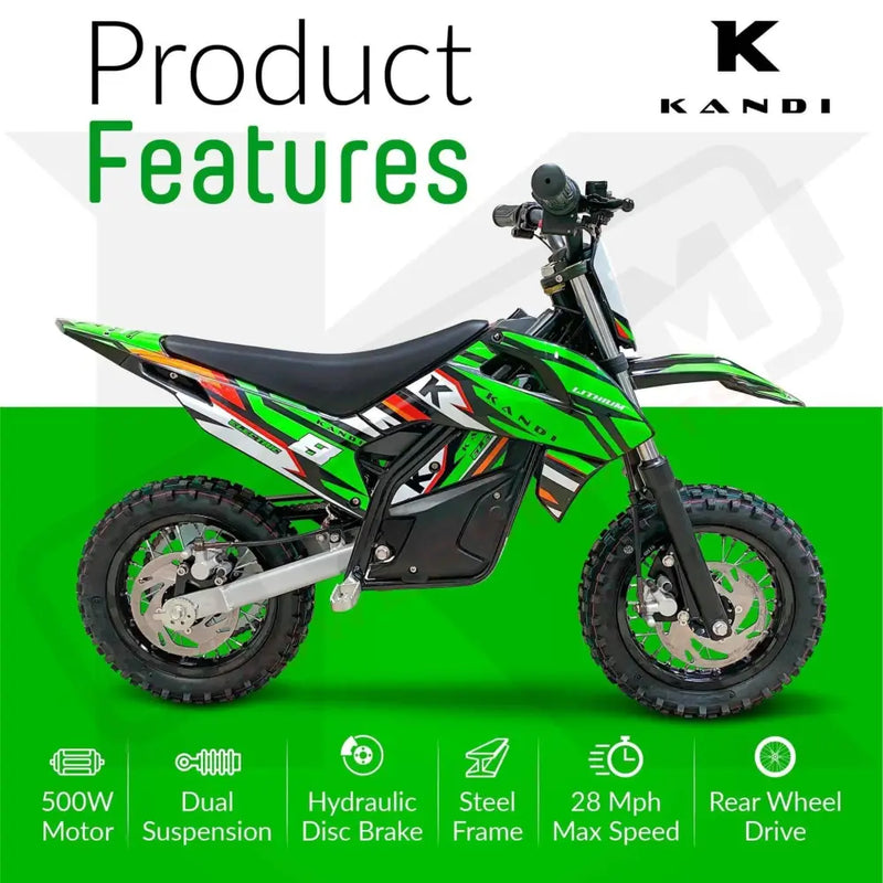 Kandi Pit King Jr Electric Dirtbike - Lithium Powersports