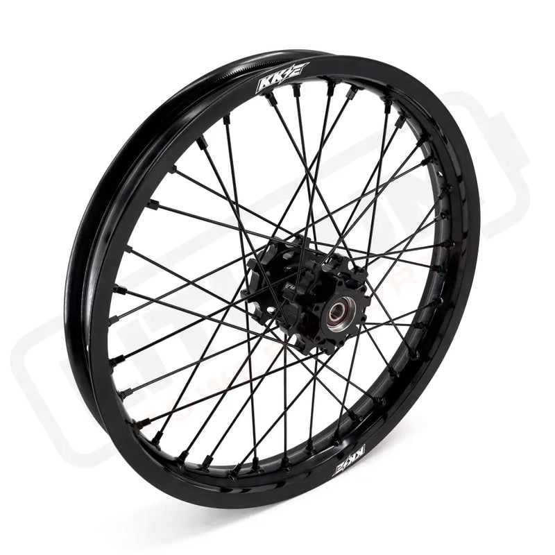 KKE 21’’ 18’’ E-Bike Spoked Wheels For Talaria Sting MX3 / R MX4 (.) Black Hub, Black Rim, Black Nipple, Black Spoke