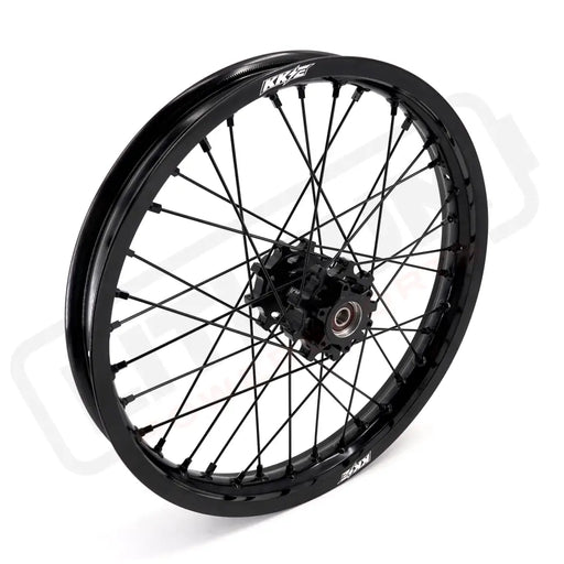 KKE 21’’ 18’’ E-Bike Spoked Wheels For Talaria Sting MX3 / R MX4 (.) Black Hub, Black Rim, Black Nipple, Black Spoke