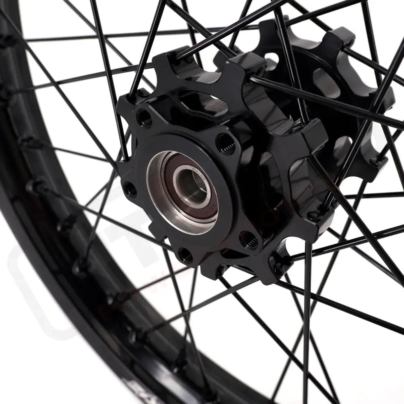 KKE 21’’ 18’’ E-Bike Spoked Wheels For Talaria Sting MX3 / R MX4 (.) Black Hub, Black Rim, Black Nipple, Black Spoke