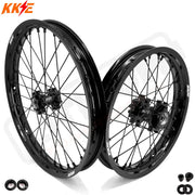 KKE 21’’ 18’’ E-Bike Spoked Wheels For Talaria Sting MX3 / R MX4 (.) Black Hub, Black Rim, Black Nipple, Black Spoke