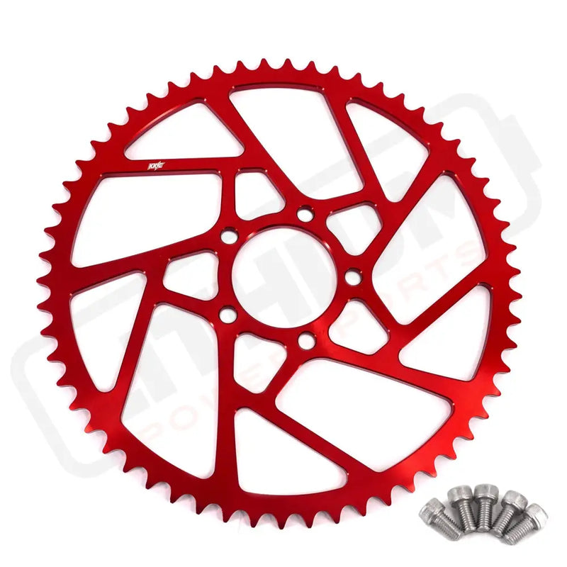 KKE 58T Aluminum Sprocket For SurRon Light Bee-X For Segway For Rawrr Mantis X (.) - Red - E-Motor Parts
