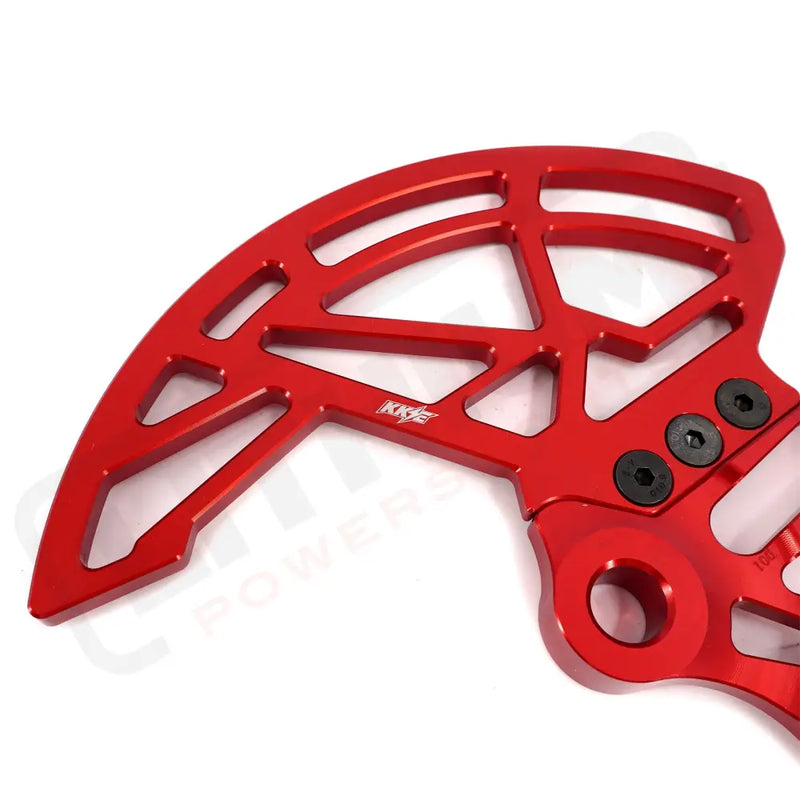 KKE Aluminum Rear Brake Disc Guard Fit Rawrr Mantis Mantis X Red and Black (Collective) - E-Motor Parts