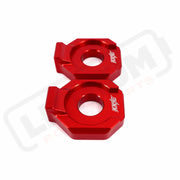 KKE Axle Chain Adjuster Blocks Fit Rawrr Mantis Mantis X Black and Red - E-Motor Parts