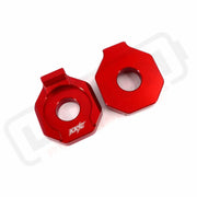 KKE Axle Chain Adjuster Blocks Fit Rawrr Mantis Mantis X Black and Red - E-Motor Parts