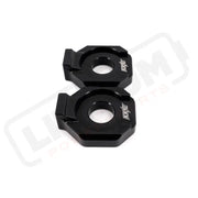 KKE Axle Chain Adjuster Blocks Fit Rawrr Mantis Mantis X Black and Red - E-Motor Parts