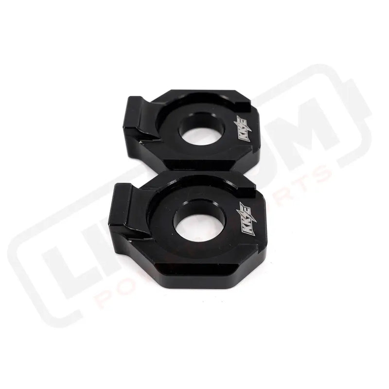 KKE Axle Chain Adjuster Blocks Fit Rawrr Mantis Mantis X Black and Red - E-Motor Parts