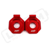 KKE Axle Chain Adjuster Blocks Fit Rawrr Mantis Mantis X Black and Red - E-Motor Parts