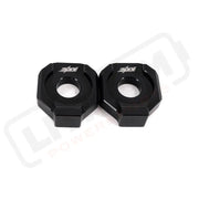 KKE Axle Chain Adjuster Blocks Fit Rawrr Mantis Mantis X Black and Red - E-Motor Parts