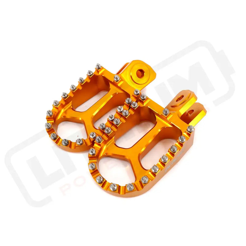 KKE CNC Footpegs Billet Foot Rest Fit Talaria Sting MX3 / MX4 (.) - Gold - E-Motor Parts
