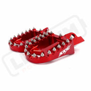 KKE Footpegs Billet Foot Rest For Rawrr Mantis Mantis X Red and Black - Footpegs