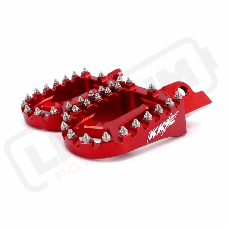 KKE Footpegs Billet Foot Rest For Rawrr Mantis Mantis X Red and Black - Footpegs