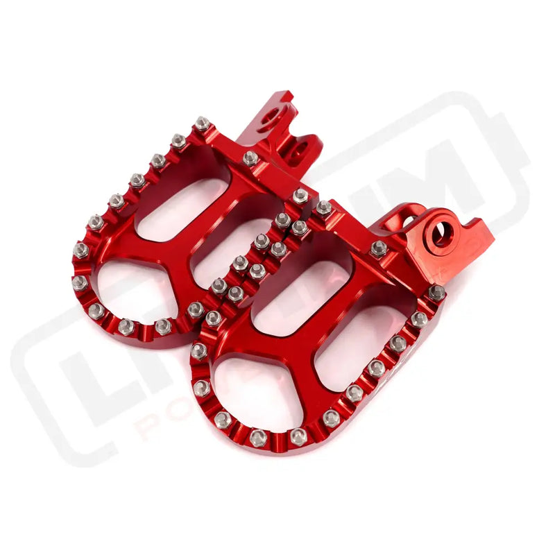 KKE Footpegs Billet Foot Rest For Rawrr Mantis Mantis X Red and Black - Red - E-Motor Parts