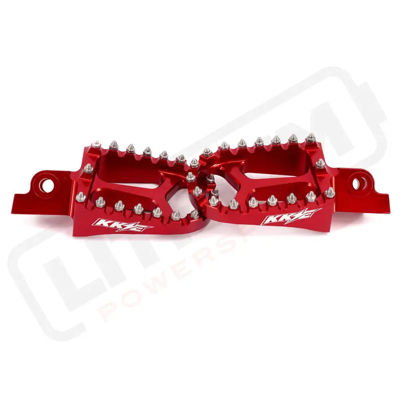 KKE Footpegs Billet Foot Rest For Rawrr Mantis Mantis X Red and Black - E-Motor Parts