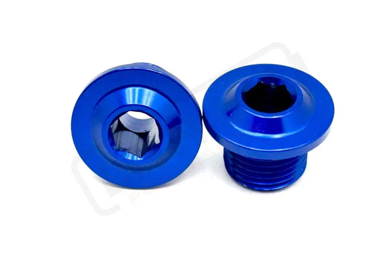 KKE Fork Axle End-Nuts for Surron Segway E-moto (Set of 2) - Blue / Aluminum - Titanium Bolts