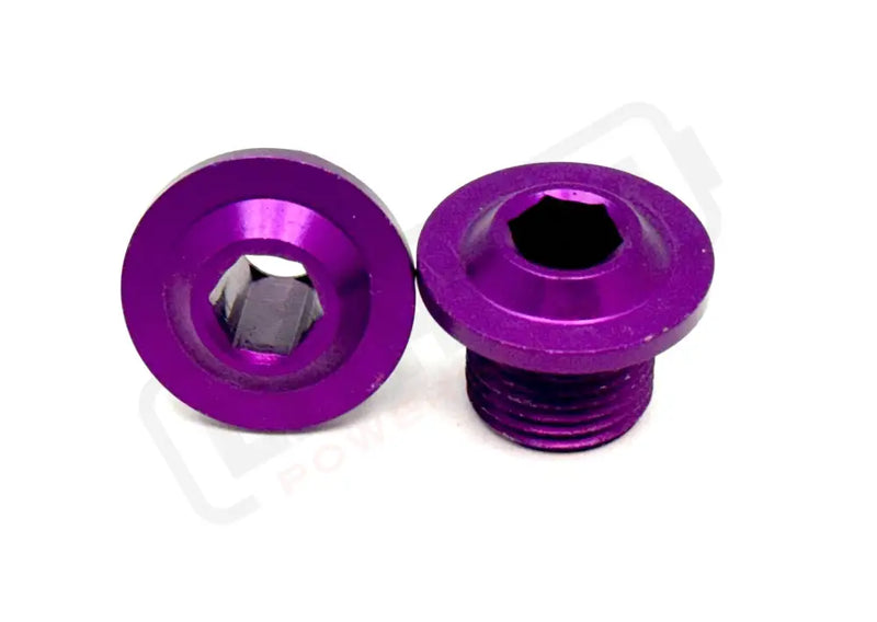 KKE Fork Axle End-Nuts for Surron Segway E-moto (Set of 2) - Purple / Aluminum - Titanium Bolts