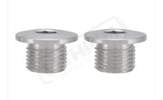 KKE Fork Axle End-Nuts for Surron Segway E-moto (Set of 2) - Silver / Aluminum - Titanium Bolts