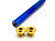 KKE Fork Custom Titanium Axle and Two Axle End-Bolts - Gold - Titanium Bolts