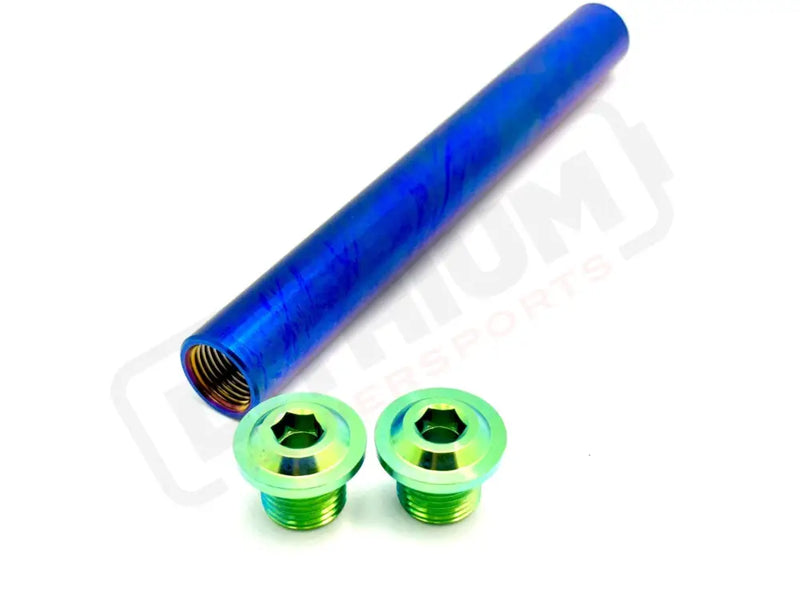 KKE Fork Custom Titanium Axle and Two Axle End-Bolts - Green - Titanium Bolts