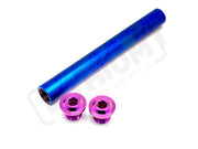 KKE Fork Custom Titanium Axle and Two Axle End-Bolts - Purple - Titanium Bolts