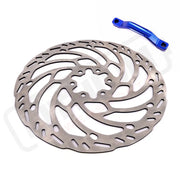 KKE Front 220MM Disc with Adapter For Surron Light Bee X Segway X160/X260 ERide Pros SS Talaria MX3 (.) - Silver Disc
