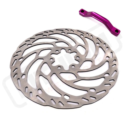 KKE Front 220MM Disc with Adapter For Surron Light Bee X Segway X160/X260 ERide Pros SS Talaria MX3 (.) - Silver Disc