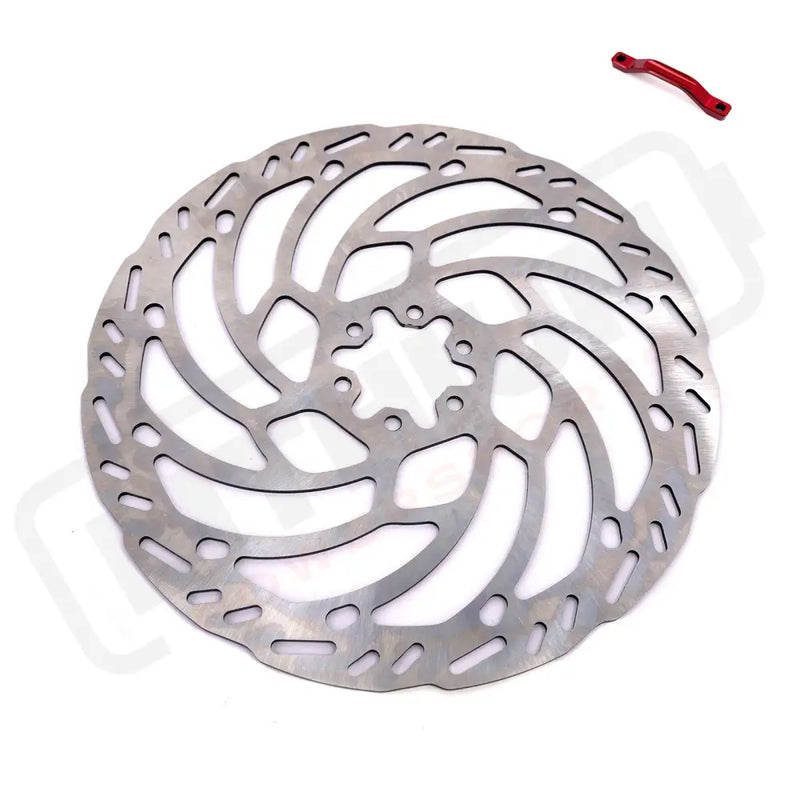 KKE Front 220MM Disc with Adapter For Surron Light Bee X Segway X160/X260 ERide Pros SS Talaria MX3 (.) - Silver Disc