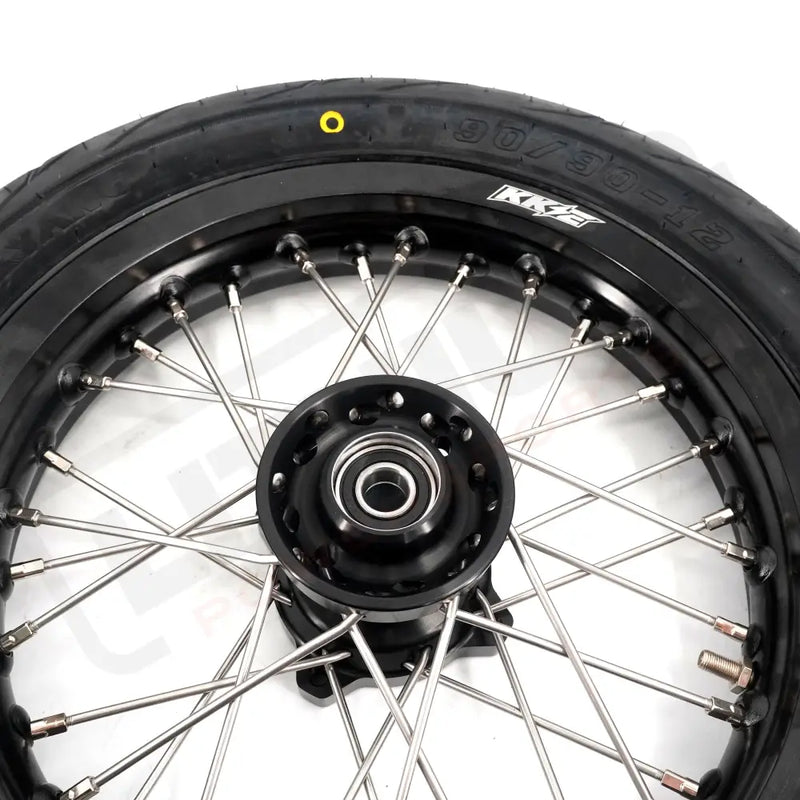 KKE Rawrr Mantis X 2024-2025 1.85*12’‘ & 2.15*12’‘ E-Bike Mini Wheels Kit with Tires Fit Black - Motorcycle Rims &