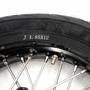 KKE Rawrr Mantis X 2024-2025 1.85*12’‘ & 2.15*12’‘ E-Bike Mini Wheels Kit with Tires Fit Black - Motorcycle Rims &