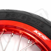 KKE Rawrr Mantis X 2024-2025 1.85*12’‘ & 2.15*12’‘ E-Bike Mini Wheels Kit with Tires Red Rims Motorcycle Rims & Wheels