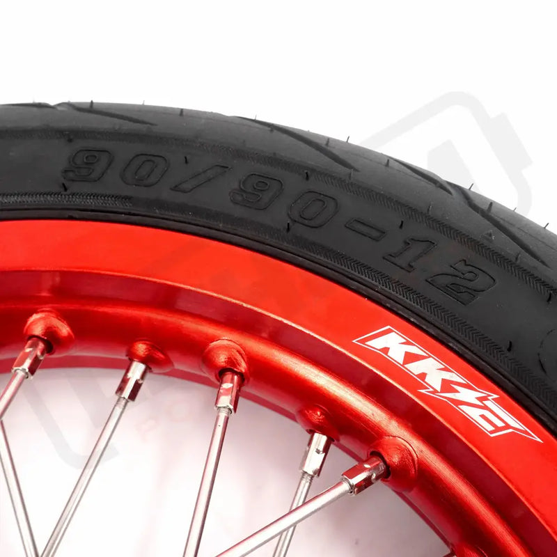 KKE Rawrr Mantis X 2024-2025 1.85*12’‘ & 2.15*12’‘ E-Bike Mini Wheels Kit with Tires Red Rims Motorcycle Rims & Wheels