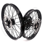 KKE Stark Varg Enduro 1.6*21’’ & 2.15*18’’ CNC Hub Electric Dirtbike Alloy Wheels Rims All Black - Wheels with disc &