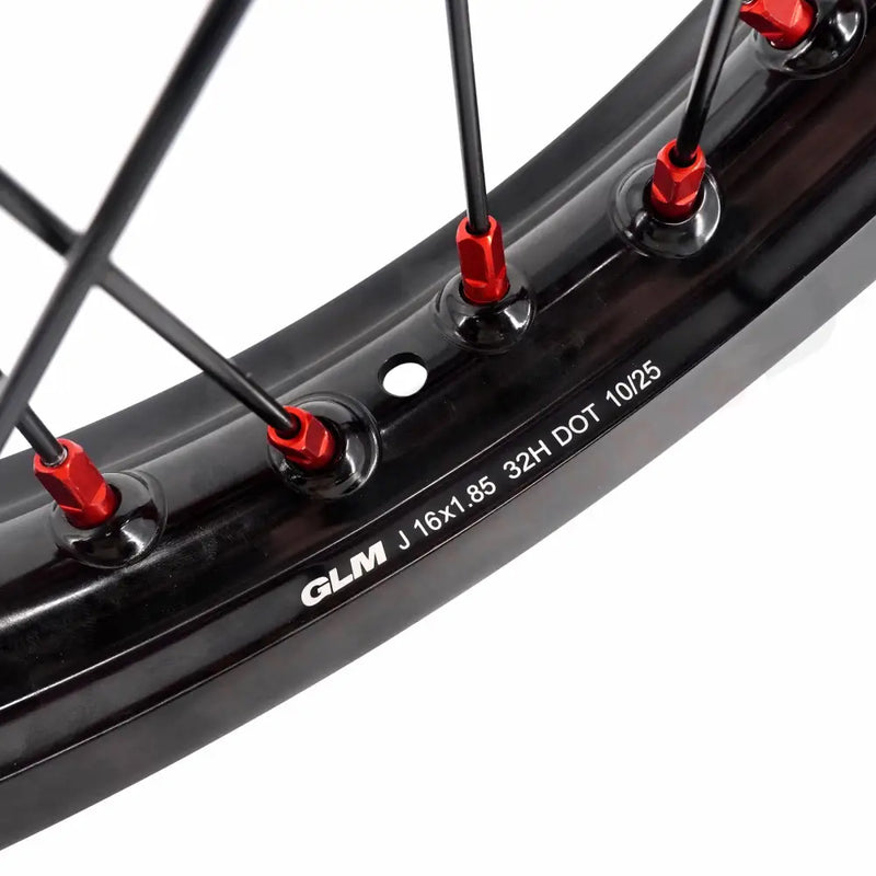 KKE Surron Light Bee X 2019-2025 1.6*19’’ & 1.85*16’’ Wheels Rim Red Nipples - Motorcycle Rims & Wheels